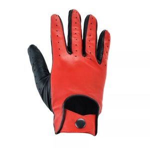 MENS REAL LEATHER SLIM FIT VENTED GLOVES size M